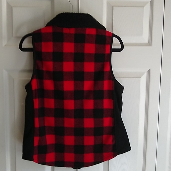 Chaps buffalo check flannel vest size PL - Picture 9 of 10